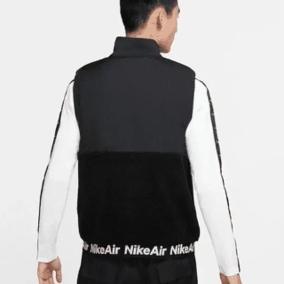 Nike Air Men's Black and White Vest